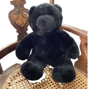 Build A Bear Black Teddy Bear Plush Vintage 1997 Stuffed Animal Toy